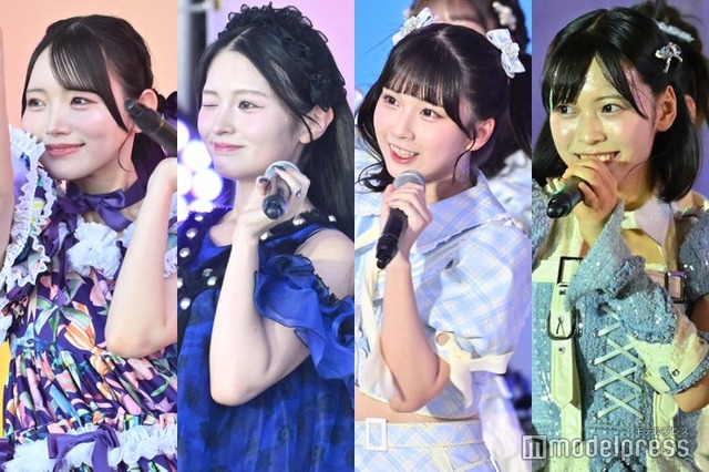 （左から）CUTIE STREET真鍋凪咲、CANDY TUNE桐原美月、≒JOY天野香乃愛、AKB48新井彩永（C）モデルプレス