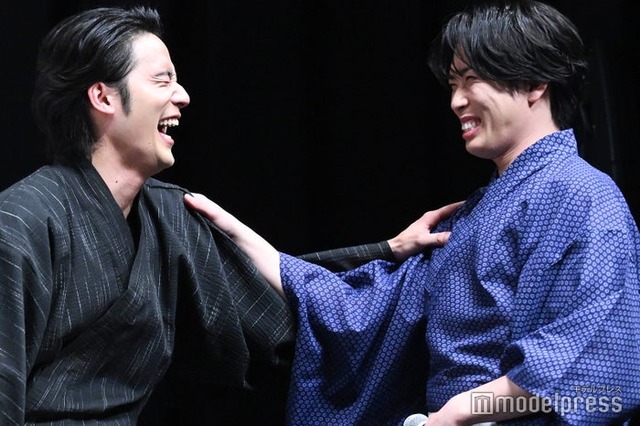 「火喰鳥を、喰う」完成披露試写会に出席した水上恒司、宮舘涼太（C）モデルプレス