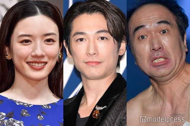 （左から）永野芽郁、ディーン・フジオカ、江頭2：50（C）モデルプレス