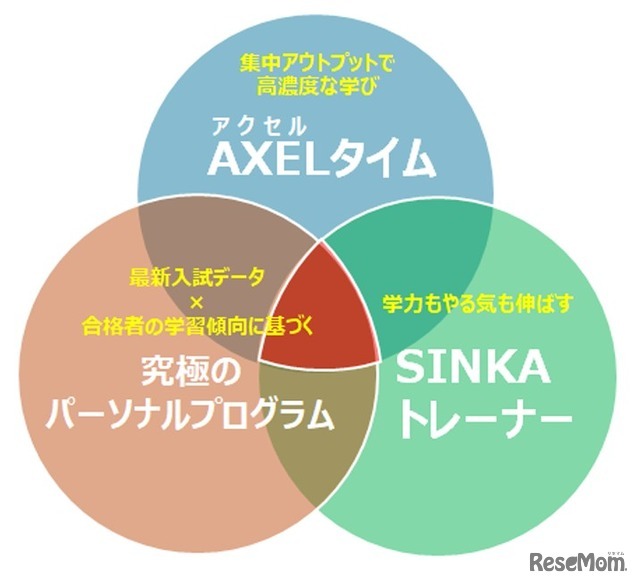 AXELタイム、究極のパーソナルプログラム、SINKAトレーナーの三位一体が高濃度な学習を実現