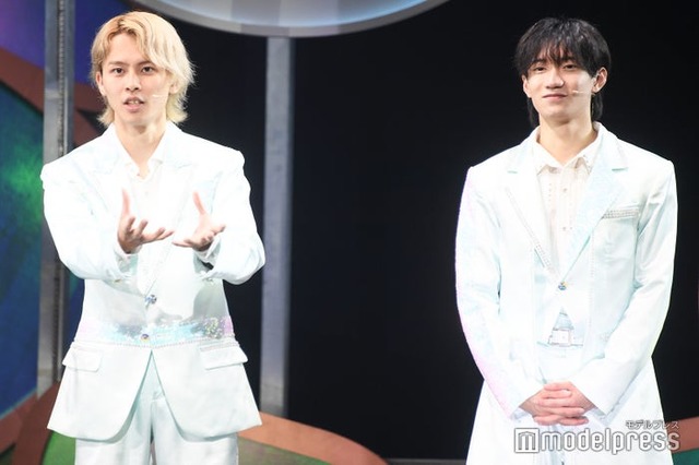 舞台「ANDO」囲み取材に出席した矢花黎、川崎星輝（C）モデルプレス