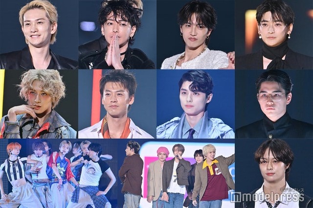 （上段左から）町田啓太、佐藤健、志尊淳、高橋文哉（中段左から）NAOYA、竹内涼真、本田響矢、中沢元紀（下段左から）aoen、WILD BLUE、HYO（YUHZ）（C）モデルプレス