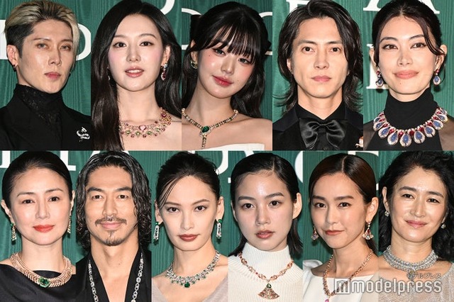（上段左から時計回りに）MIYAVI、キム・ジウォン、チャン・ウォニョン、山下智久、森星、小雪、桐谷美玲、のん、大政絢、EXILE AKIRA、井川遥（C）モデルプレス