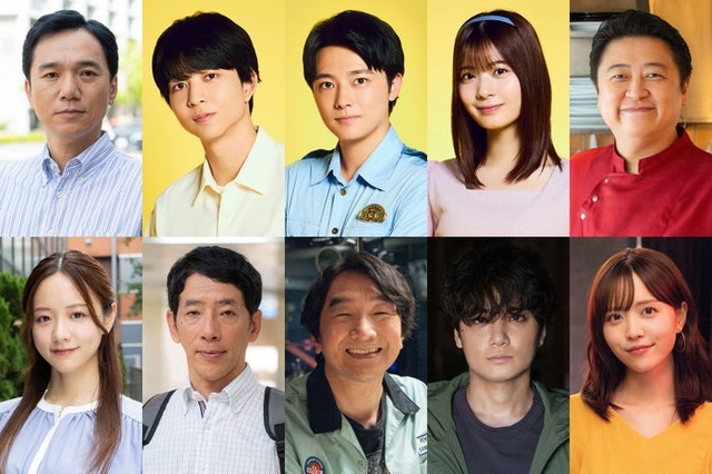 （上段左から）清水伸、鈴木仁、櫻井海音、星乃夢奈、吉田ウーロン太（下段左から）森香澄、野間口徹、池田鉄洋、矢野聖人、新田さちか（C）「死ぬまでバズってろ！！」製作委員会・MBS