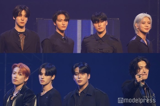 ATEEZ／（上段）ユンホ、ソンファ、サン、ヨサン（下段）ホンジュン、ウヨン、ジョンホ、ミンギ（C）モデルプレス