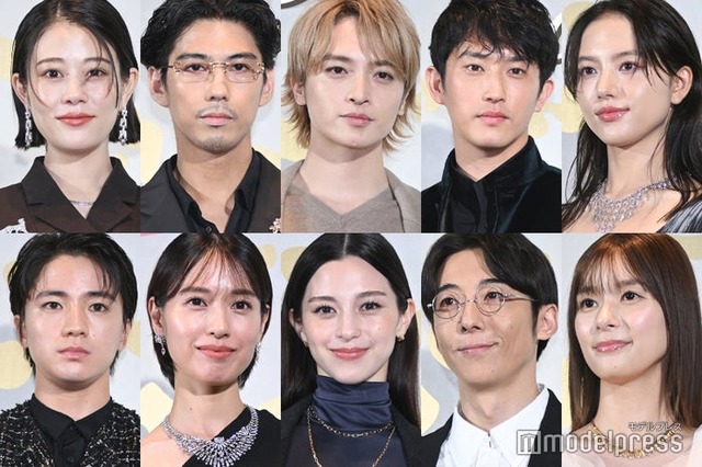 （上段左から）高畑充希、賀来賢人、玉森裕太、杉野遥亮、清原果耶（下段左から）木戸大聖、戸田恵梨香、中条あやみ、高橋一生、芳根京子（C）モデルプレス