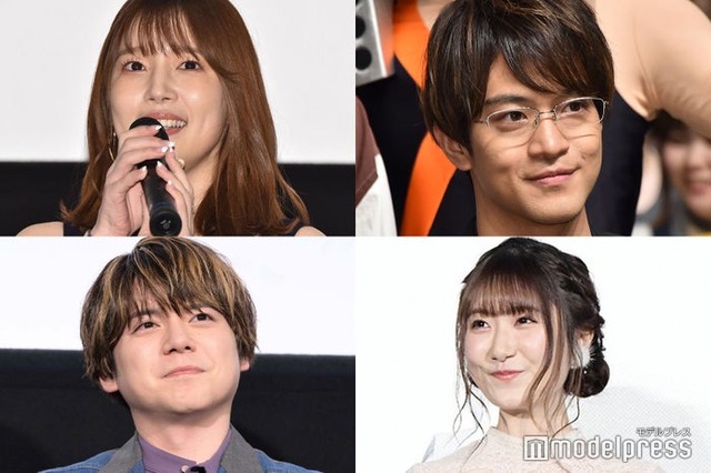 （上段）内田真礼、石川界人（下段）内田雄馬、日高里菜（C）モデルプレス