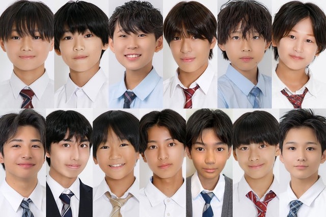 「男子中学生ミスターコン2025」ファイナリスト（上段左から）斎藤羽雲、芹川壽都、豊田琥杏、丹下璃音、茶屋本想士、松田爽獅（下段左から）園山弥凪都、丸山玲央、武藤真弥、酒井勇人、嘉数久瑠斗、德永來哉、白坂洵葵（提供写真）