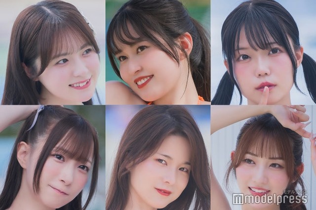（上段左から）西野夢菜、未梨一花、榛名うい（下段左から）小日向ななせ、真田まこと、美輪咲月（C）モデルプレス