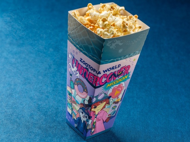 ジュディとニックの様子が描かれた、ポップコーン、レギュラーボックス ©Disney