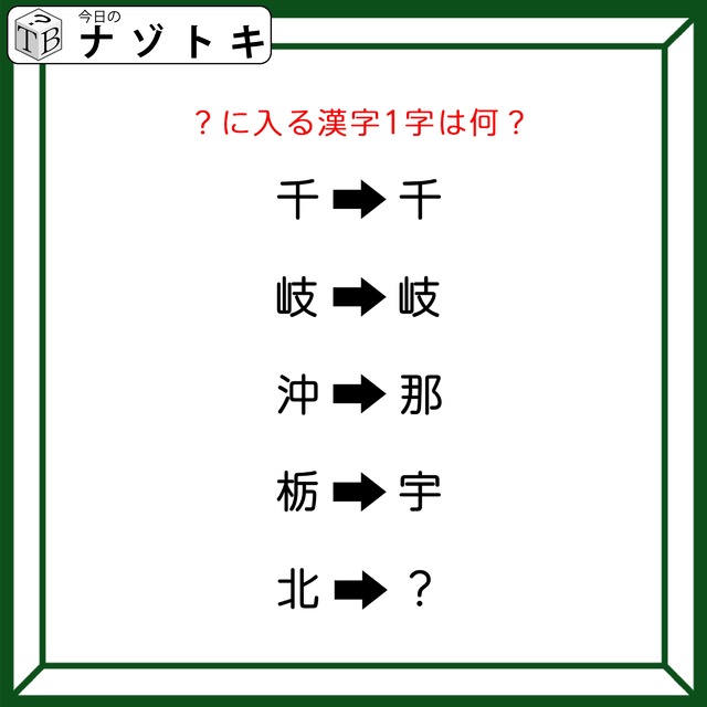 クイズです！「？に入る漢字１字はなに？」左右の漢字にどんな法則が隠れているでしょうか【難易度LV３.・中辛】