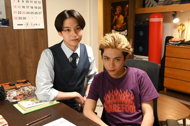 沢村玲、田中洸希（C）奥嶋ひろまさ（秋田書店）／「家庭教師の岸騎士です。」製作委員会