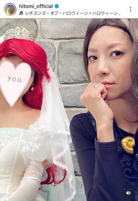 hitomi、16歳長女との“Dハロ”満喫SHOT公開「娘はやりたい仮装で大満足だったみたい」