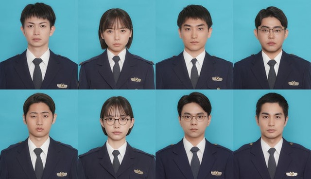 （上段左から）綱啓永、齊藤京子、金子大地、倉悠貴（下段左から）猪狩蒼弥、井桁弘恵、佐藤勝利、中村 蒼（C）フジテレビジョン（C）長岡弘樹／小学館