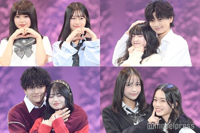 （左から時計回り）長浜広奈、時田音々、相塲星音、河村叶翔、紗和、永瀬さら、藤田みあ、中村健太朗（C）モデルプレス