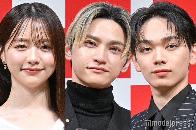 「今年の顔」に選ばれた森香澄、SKY-HI、「来年の顔」に選ばれた宮世琉弥（C）モデルプレス