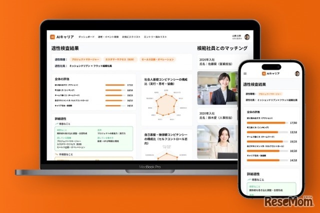 次世代型の自動適職マッチングアプリ「AIキャリア」