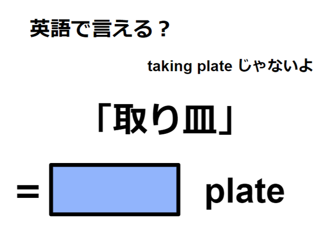 英語で「取り皿」は何て言う？