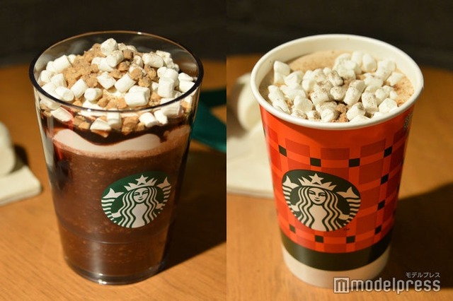 （左から）スモア チョコレート フラペチーノ、スモア チョコレート ラテ（C）モデルプレス