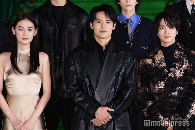 映画「WIND BREAKER／ウィンドブレイカー」完成披露試写会に出席した八木莉可子、水上恒司、木戸大聖（C）モデルプレス