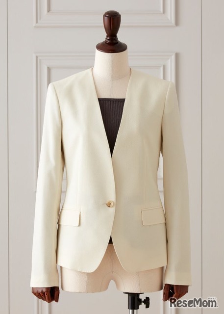 ノーカラー（ボタン）ジャケット