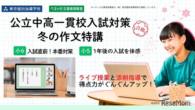公立中高一貫校入試対策・冬の作文特講