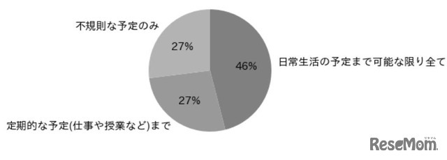 予定を記入して管理するスタイル