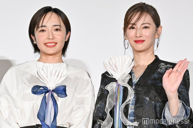 「ナイトフラワー」公開御礼舞台挨拶に出席した森⽥望智、北川景子（C）モデルプレス