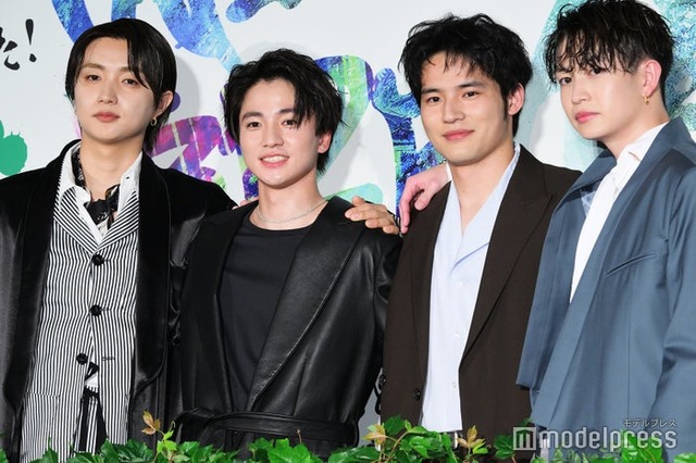 「WIND BREAKER／ウィンドブレイカー」公開御礼舞台挨拶に出席したJUNON、木戸大聖、水上恒司、綱啓永（C）モデルプレス