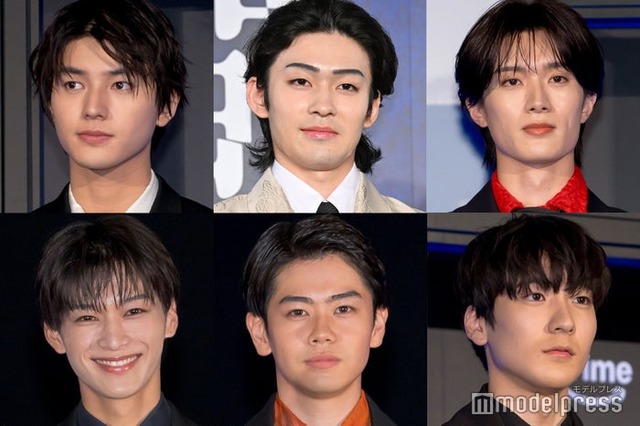 （上段左から）荒木飛羽、市川染五郎、山中柔太朗（下段左から）松本怜生、黒崎煌代、秋谷郁甫（C）モデルプレス