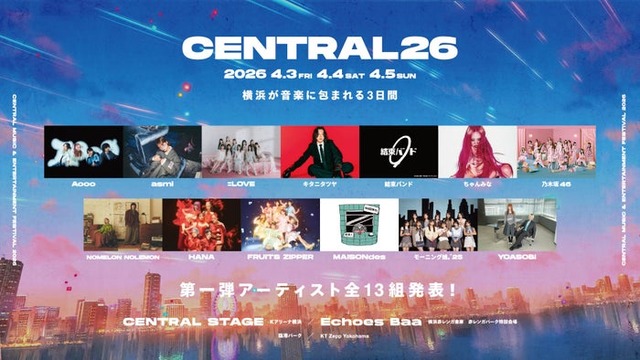 「CENTRAL 2026」出演者（提供写真）