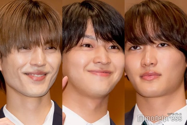 左から簡秀吉、藤本洸大、桜木雅哉（C）モデルプレス