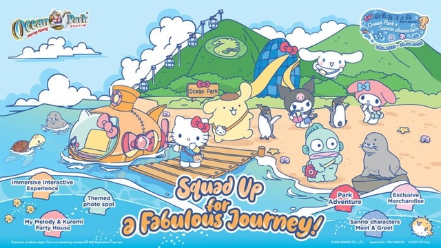 Ocean Park × Sanrio characters “Marine Wonders”（C）2025 SANRIO CO., LTD. Approval No.: P2511000274 （C） 2025 OP Corp.