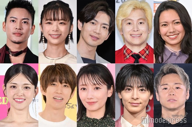 「2025年に結婚した有名人」（上段左から）RYOKI、趣里、松下洸平、カズレーザー、二階堂ふみ（下段左から）松村沙友理、はじめしゃちょー、波瑠、高杉真宙、武尊（C）モデルプレス