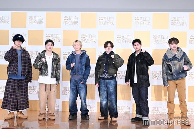 （左から）JUNON（ジュノン）、SHUNTO（シュント）、SOTA（ソウタ）、MANATO（マナト）、LEO（レオ）、RYUHEI（リュウヘイ）／BE:FIRST（C）モデルプレス