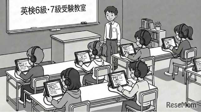 2026年度第3回検定より実施予定の英検6級・7級はPCまたはタブレットを用いたオンライン受験（CBT形式）を取り入れる予定