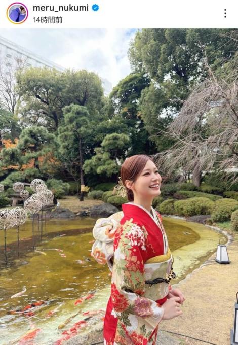 めるる、華やかな赤の振袖SHOTに絶賛の声「美しすぎて眩しい」「まさに大和撫子」