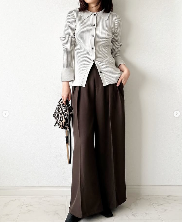 旬のワイドパンツ、下半身が気になるならどんなデザインがいい？【40代の毎日コーデ】