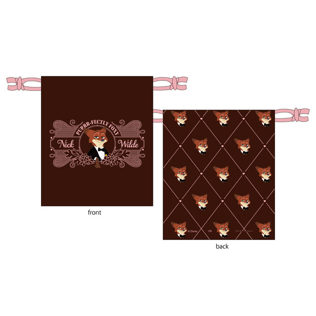 巾着（ニック）　　税込1,650円／「ズートピア2」OH MYCAFE©Disney