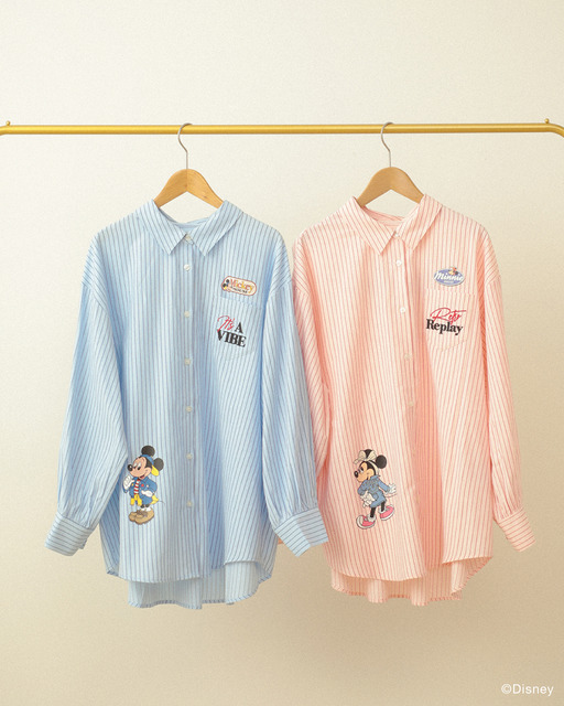 ミッキー＆フレンズ/オーバーサイズシャツ￥4,990