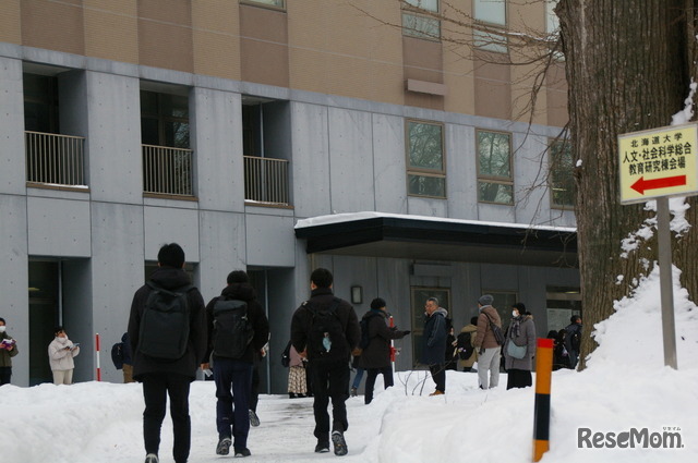 北海道大学試験場（札幌キャンパス）2026年1月17日 共通テスト1日目のようす
