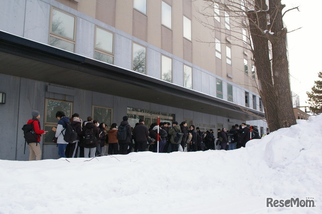 北海道大学試験場（札幌キャンパス）2026年1月17日 共通テスト1日目のようす