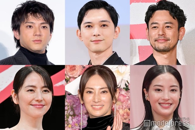 （左上から時計回りに）山田裕貴、吉沢亮、妻夫木聡、広瀬すず、北川景子、長澤まさみ（C）モデルプレス