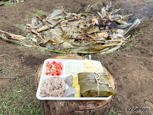 出来上がった伝統料理「イム（Imu）」