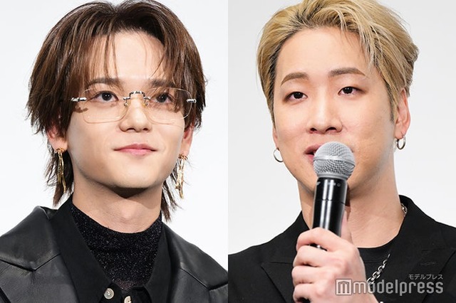 「BATTLE OF TOKYO -うつくしき嘘-」公開記念舞台挨拶に出席した中島颯太、陣（C）モデルプレス