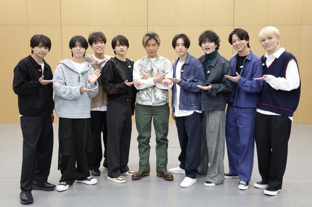 佐藤勝利、松島聡、原嘉孝、猪俣周杜、木村拓哉、橋本将生、菊池風磨、寺西拓人、篠塚大輝（C）フジテレビ