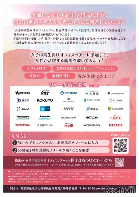 女子中高生向けオフィスツアー