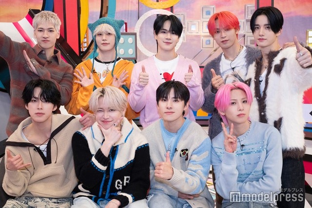 モデルプレスのインタビューに応じたJO1（上段左から時計回りに）金城碧海、木全翔也、豆原一成、與那城奨、佐藤景瑚、川尻蓮、川西拓実、白岩瑠姫、河野純喜（C）モデルプレス