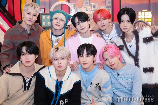 モデルプレスのインタビューに応じたJO1（上段左から時計回りに）金城碧海、木全翔也、豆原一成、與那城奨、佐藤景瑚、川尻蓮、川西拓実、白岩瑠姫、河野純喜（C）モデルプレス