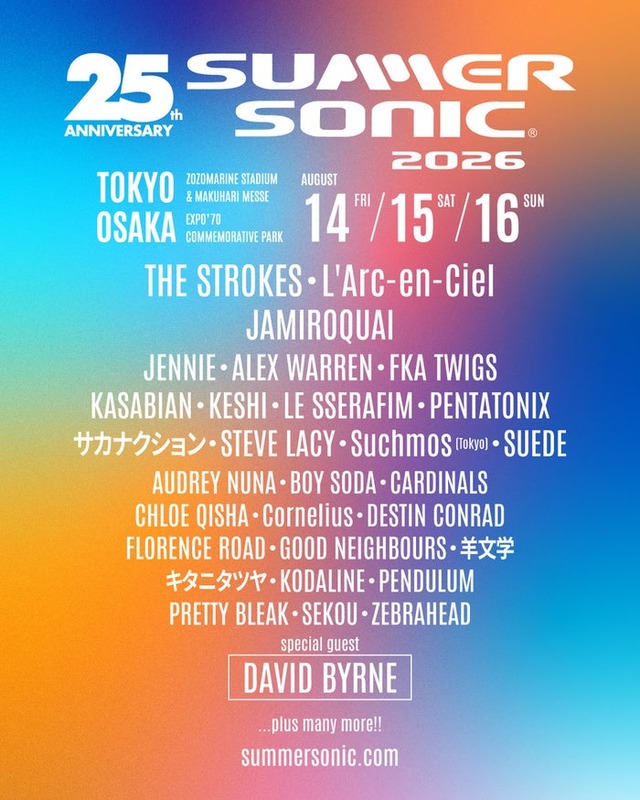 「SUMMER SONIC 2026」第1弾出演者（提供写真）